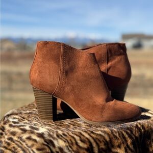Women's Brown Suede Ankle Boots